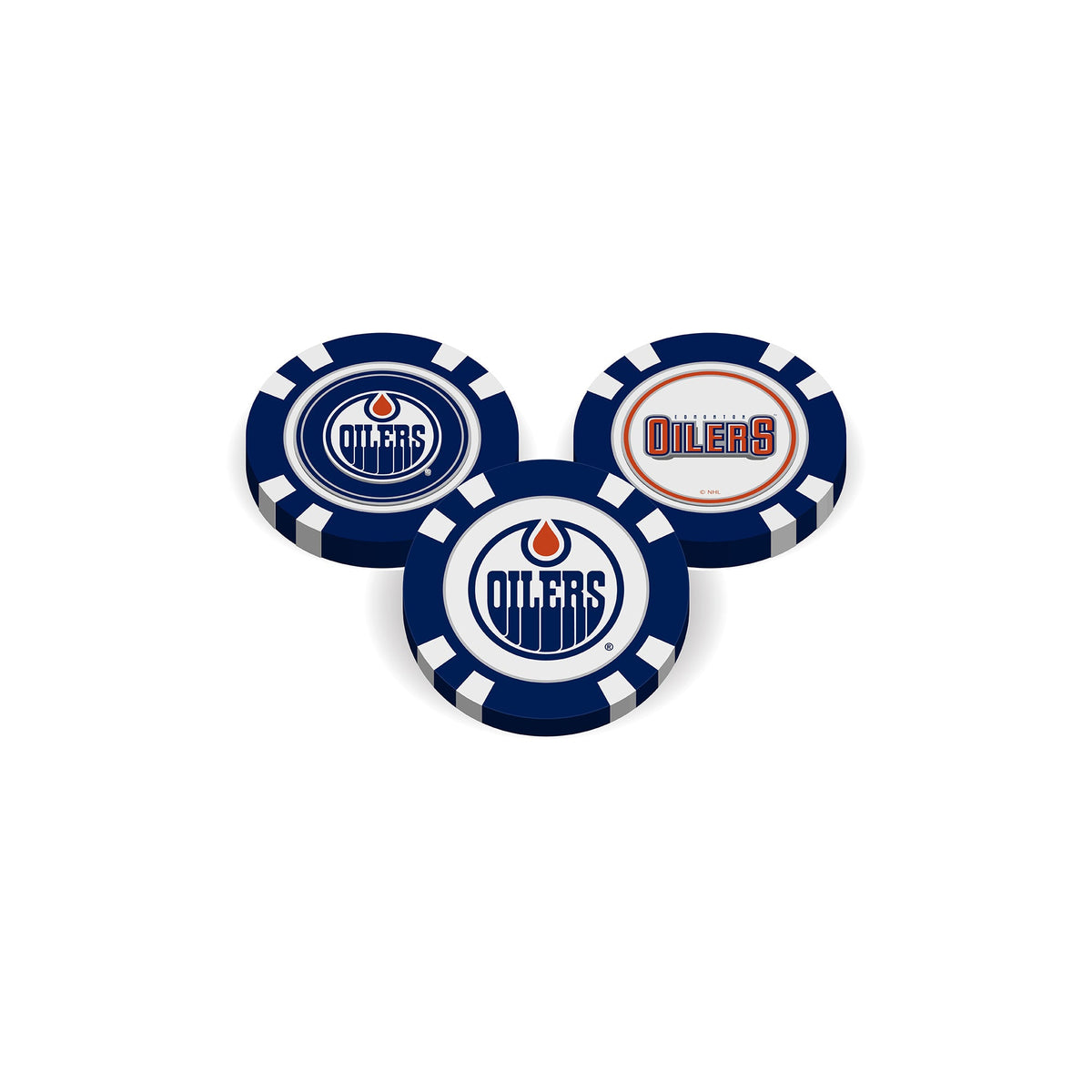 Team Golf Edmonton Oilers Ball Markers - Golf Chip Marker -