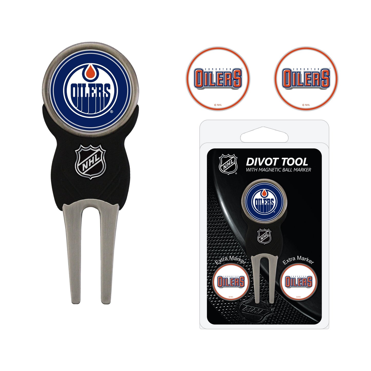 Team Golf Edmonton Oilers Divot Tools - Signature Divot Tool Pack -