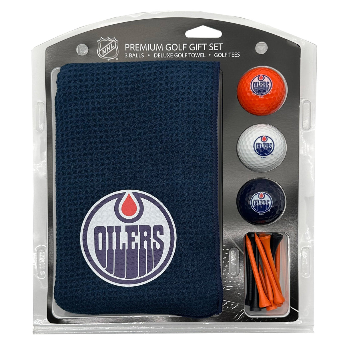 Team Golf Edmonton Oilers Golf Gift Sets - Microfiber Towel Gift Set - Color -