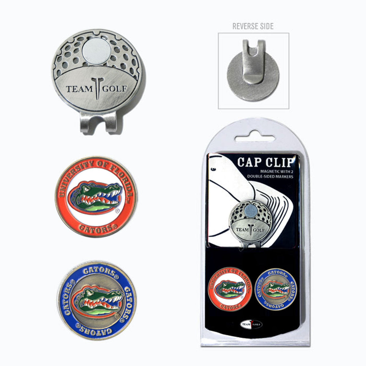 Team Golf Florida Ball Markers - Hat Clip - 2 markers -
