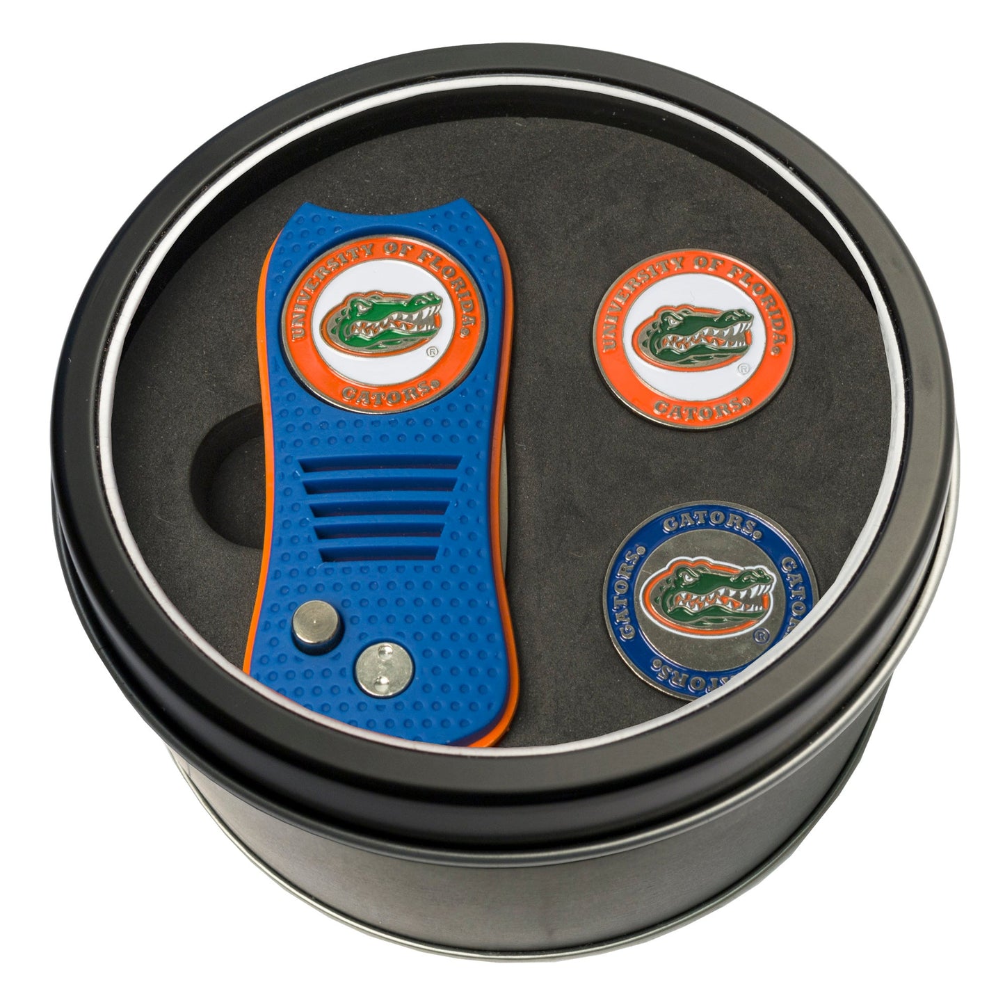 Team Golf Florida Golf Gift Sets - Tin - Divot Tool & 2 Markers -