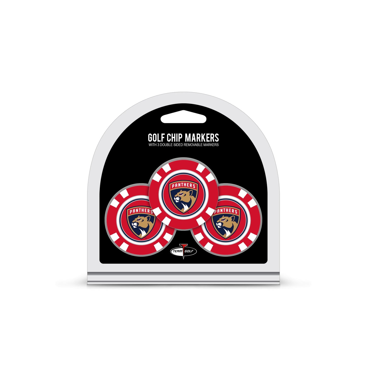 Team Golf Florida Panthers Ball Markers - 3 Pack Golf Chip Markers -