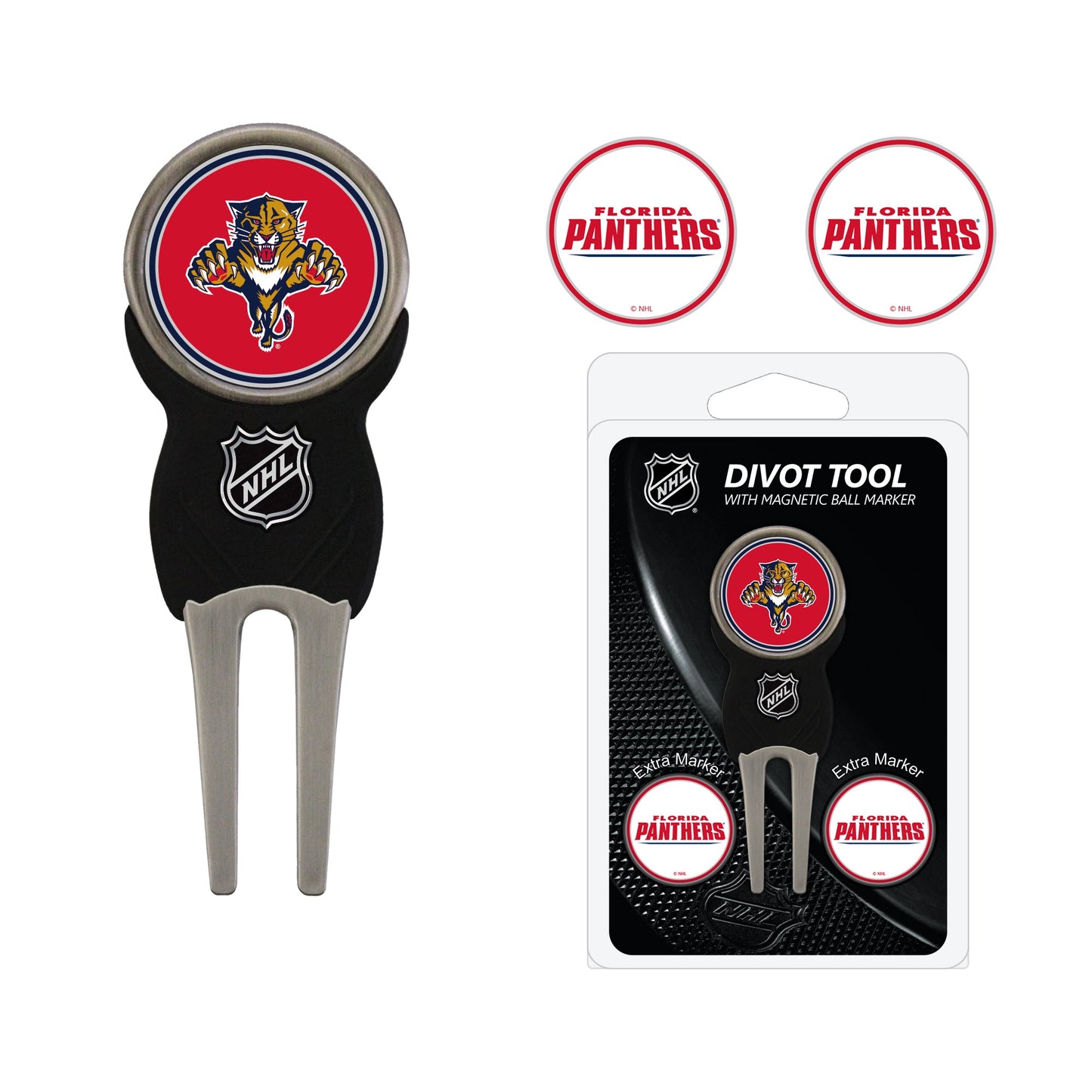 Team Golf Florida Panthers Divot Tools - Signature Divot Tool Pack -