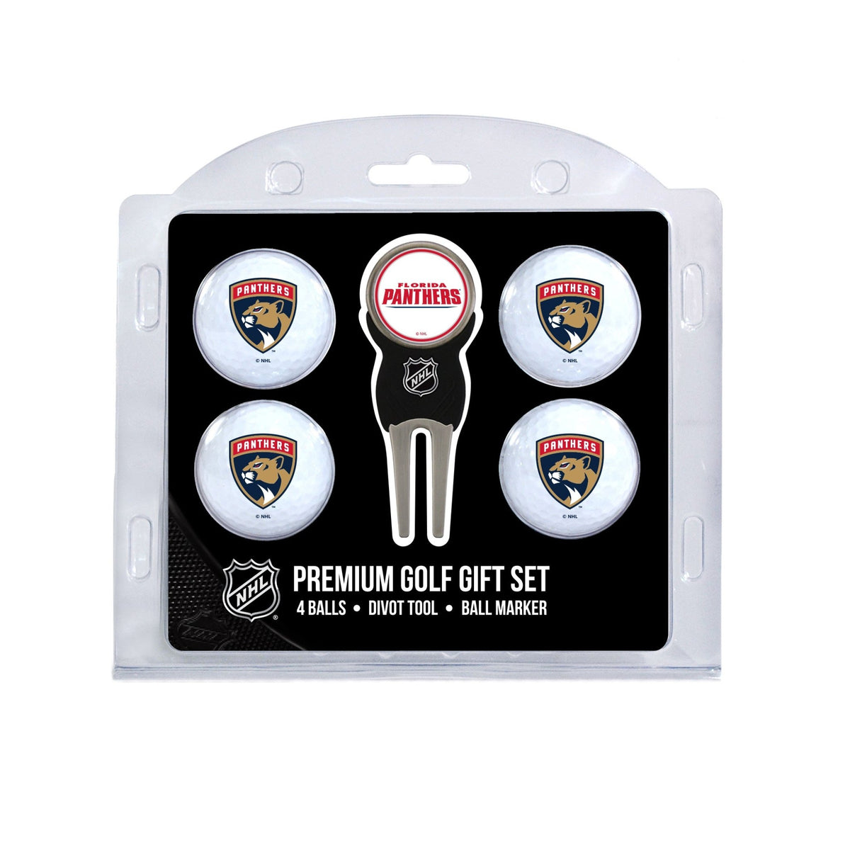 Team Golf Florida Panthers Golf Gift Sets - 4 Ball Gift Set -