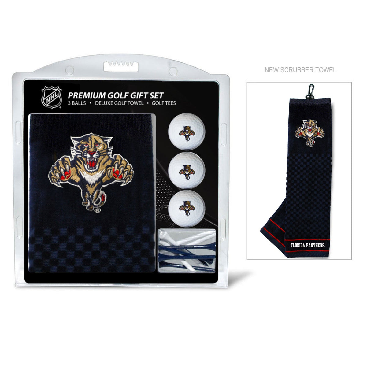 Team Golf Florida Panthers Golf Gift Sets - Embroidered Towel Gift Set -