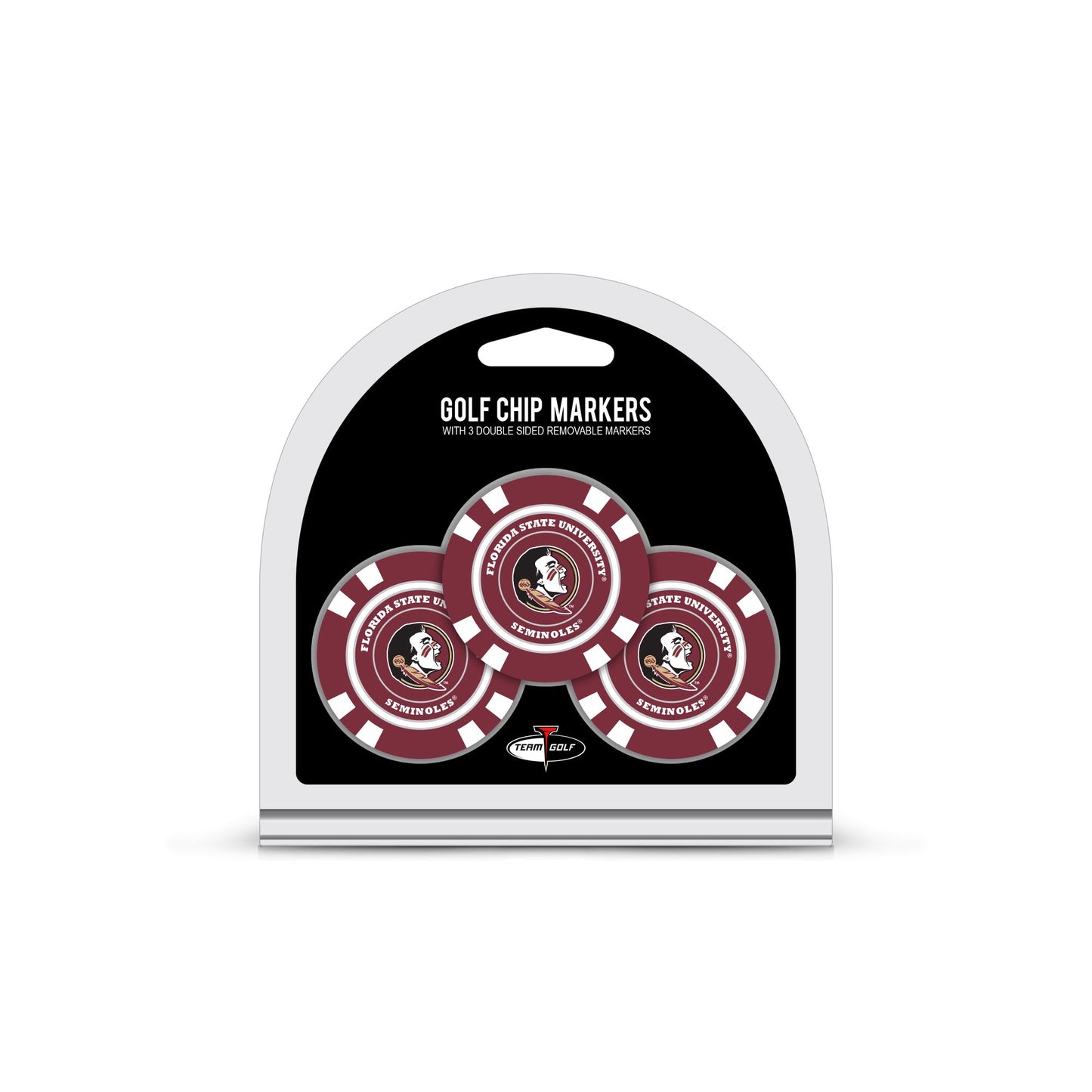Team Golf Florida St Ball Markers - 3 Pack Golf Chip Markers -