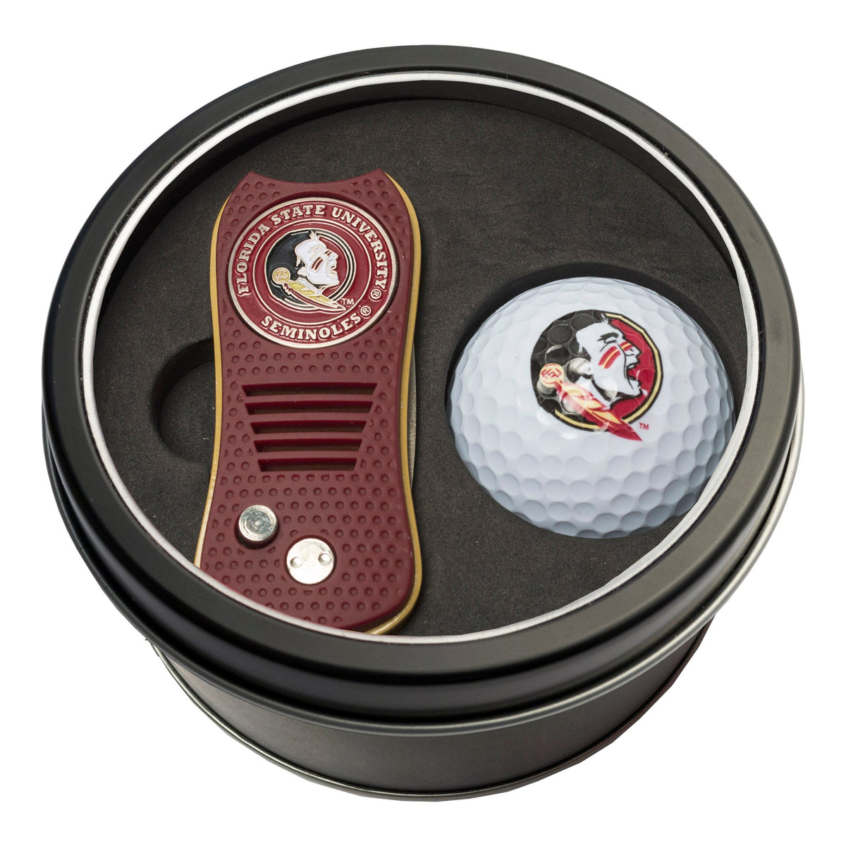 Team Golf Florida St Golf Gift Sets - Tin - Divot Tool & Golf Ball -