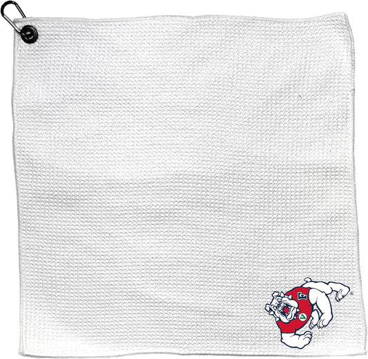 Team Golf Fresno St Golf Towels - Microfiber 15X15 White -