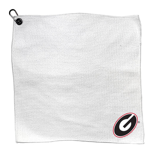 Team Golf Georgia Golf Towels - Microfiber 15X15 White -