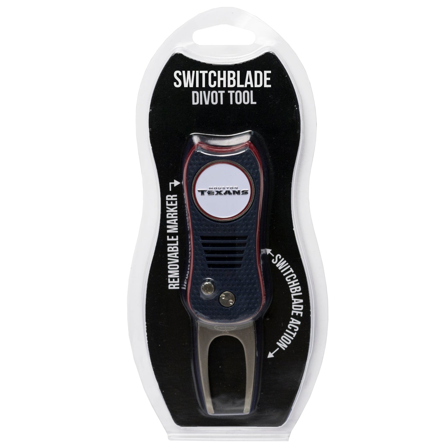 Team Golf HOU Texans Divot Tools - Switchblade Divot Tool -