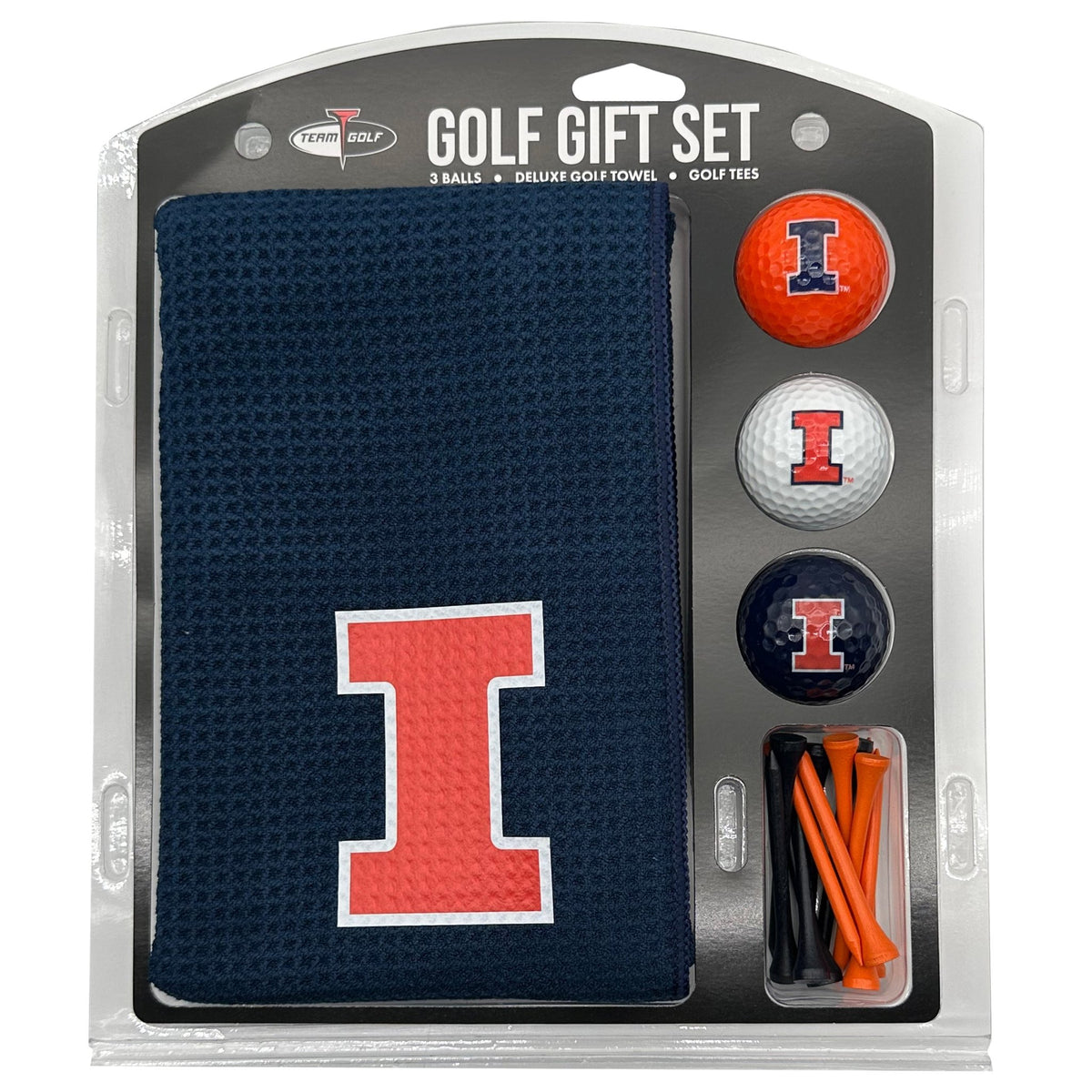 Team Golf Illinois Golf Gift Sets - Microfiber Towel Gift Set - Color -
