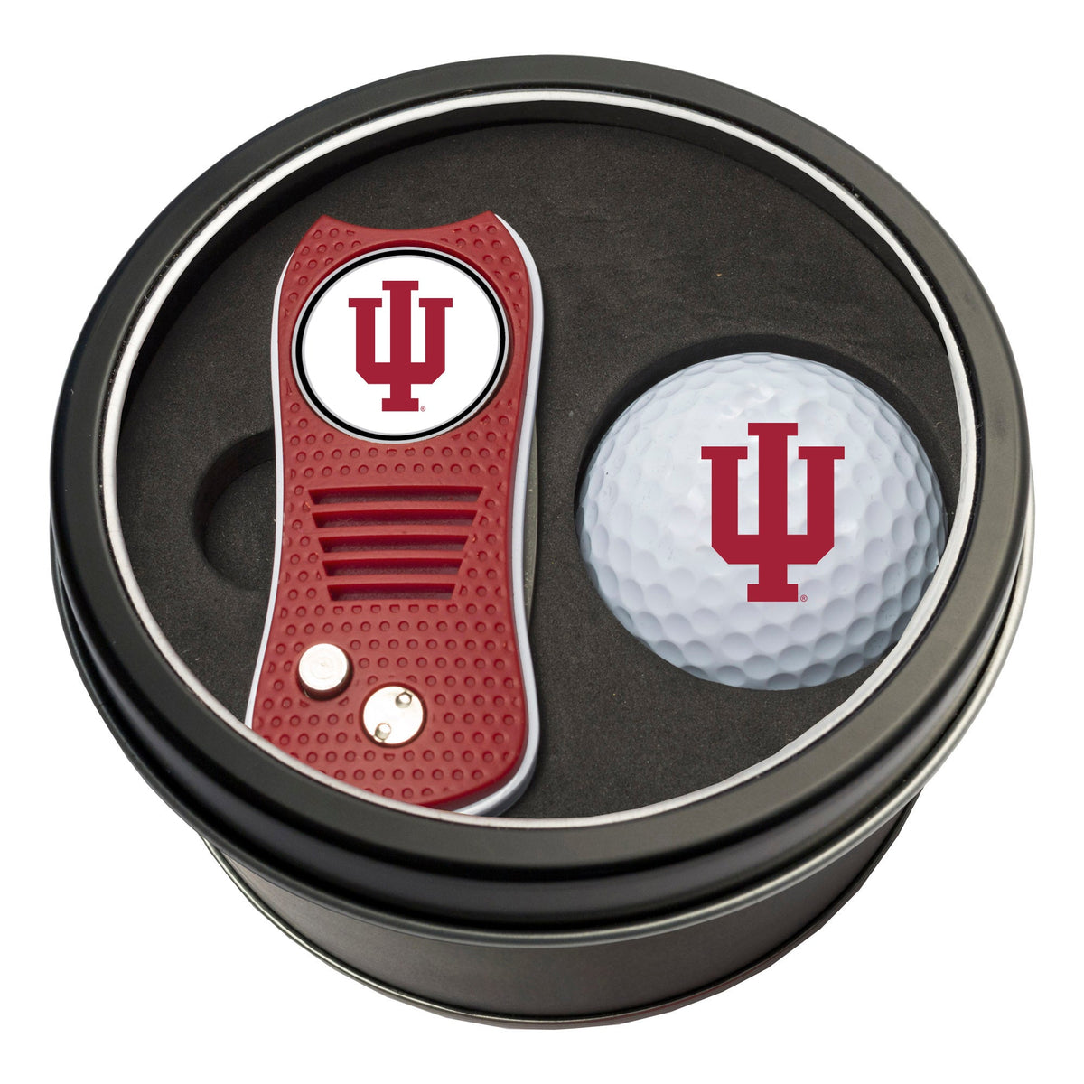 Team Golf Indiana Golf Gift Sets - Tin - Divot Tool & Golf Ball -