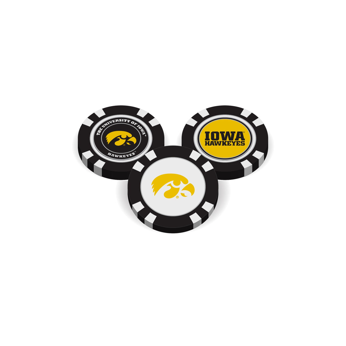Team Golf Iowa Ball Markers - Golf Chip Marker -