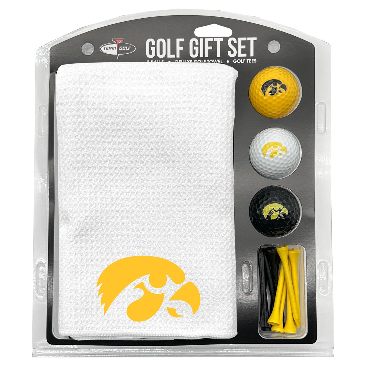 Team Golf Iowa Golf Gift Sets - Microfiber Towel Gift Set - White -