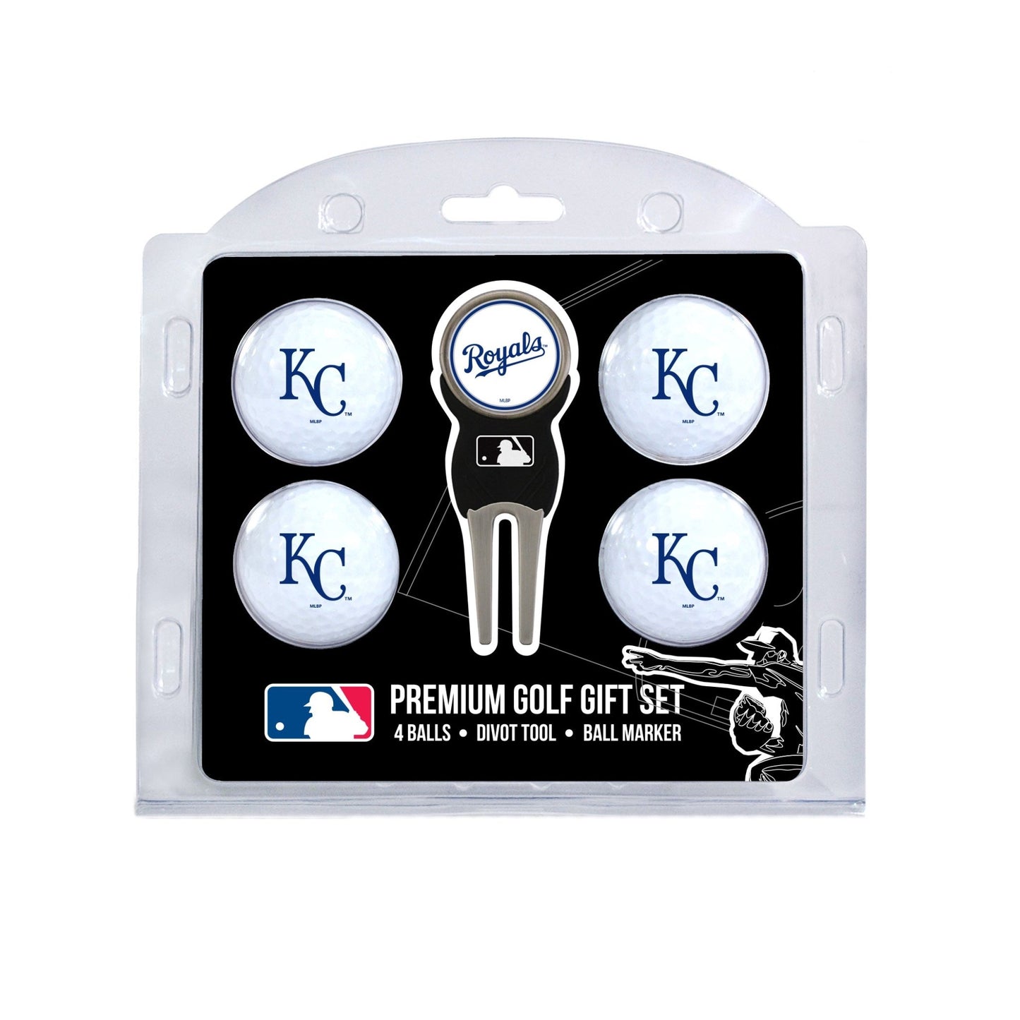 Team Golf Kansas City Royals Golf Gift Sets - 4 Ball Gift Set -