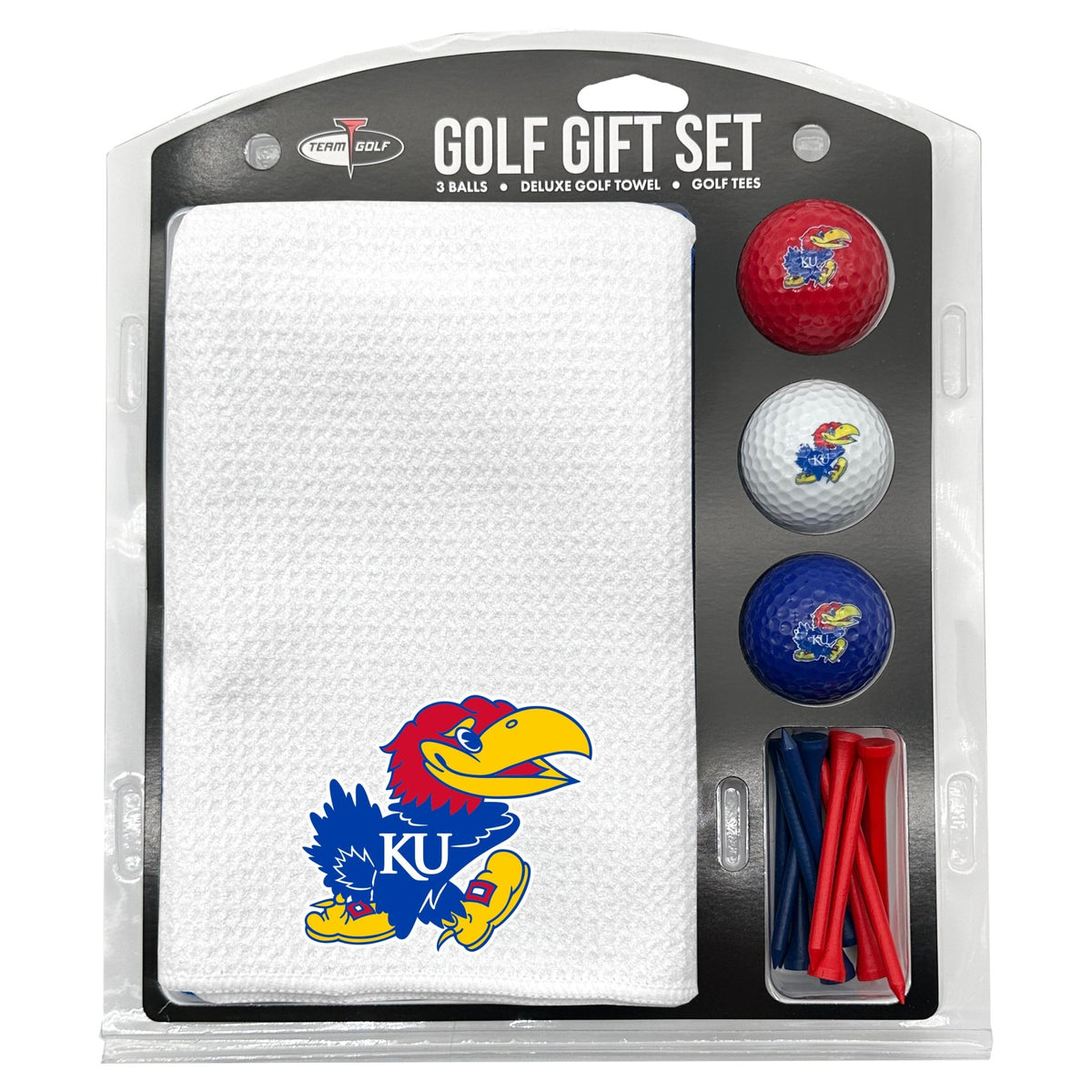 Team Golf Kansas Golf Gift Sets - Microfiber Towel Gift Set - White -