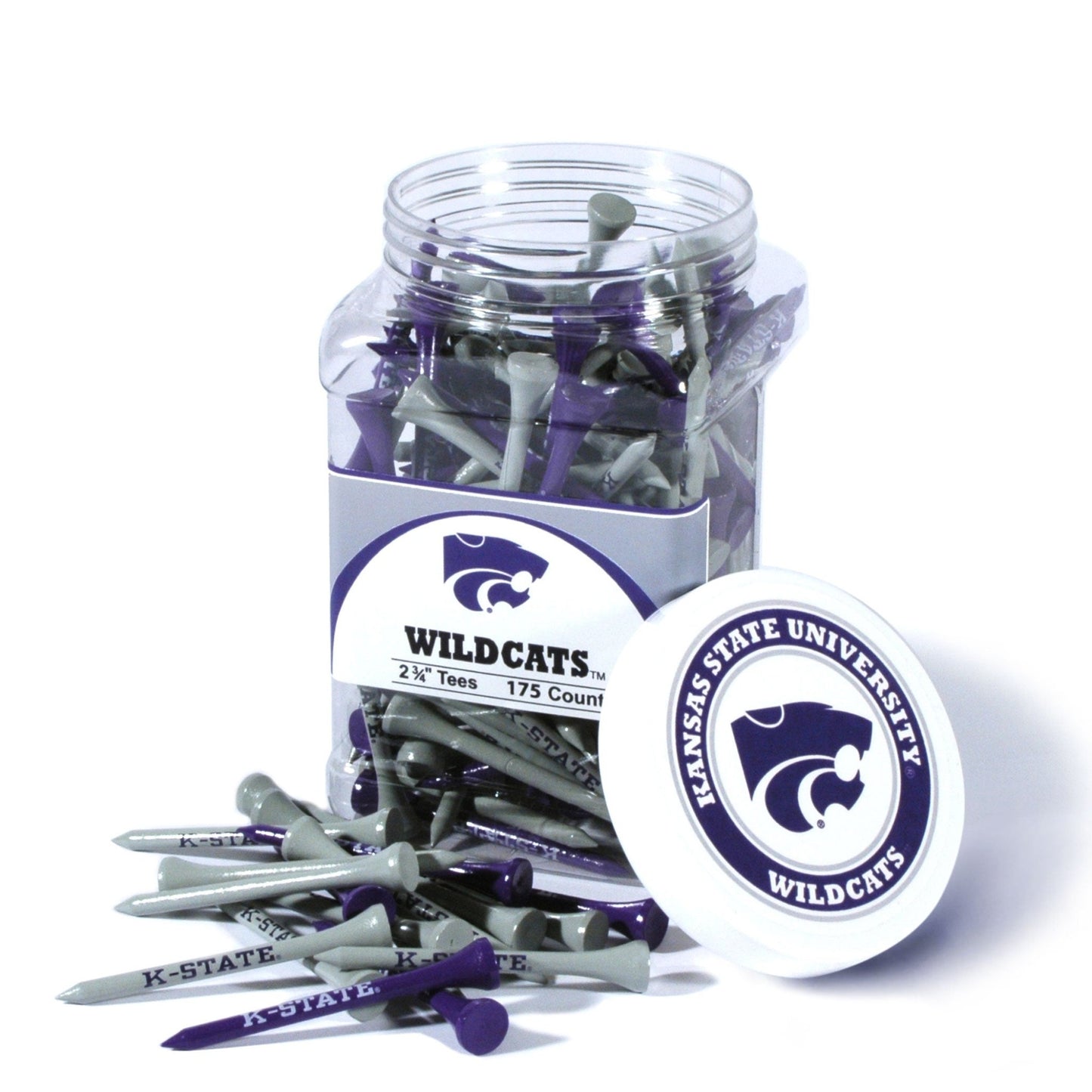 Team Golf Kansas St Golf Tees - 175 Tee Jar -