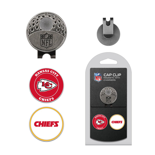 Team Golf KC Chiefs Ball Markers - Hat Clip - 2 markers -