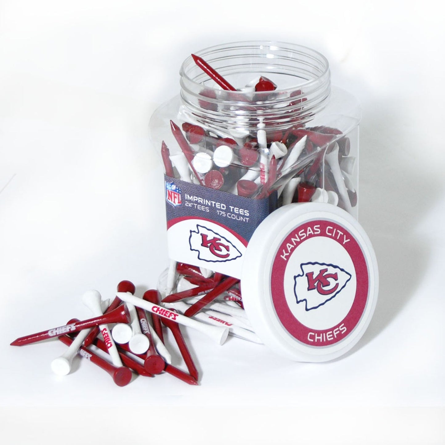 Team Golf KC Chiefs Golf Tees - 175 Tee Jar -