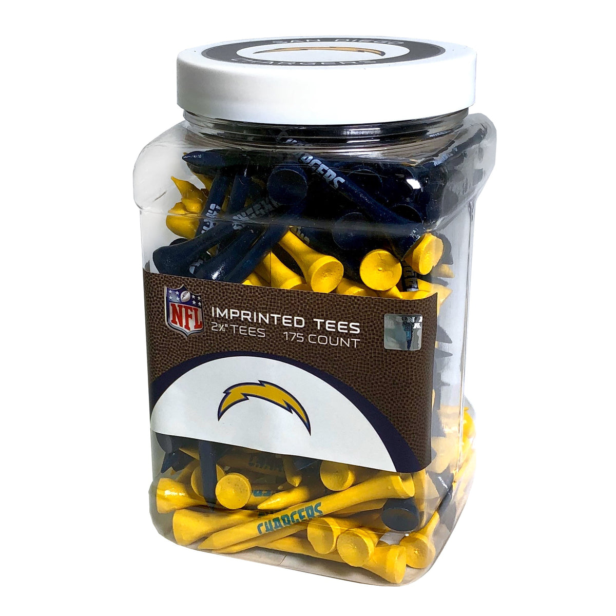 Team Golf LA Chargers Golf Tees - 175 Tee Jar -