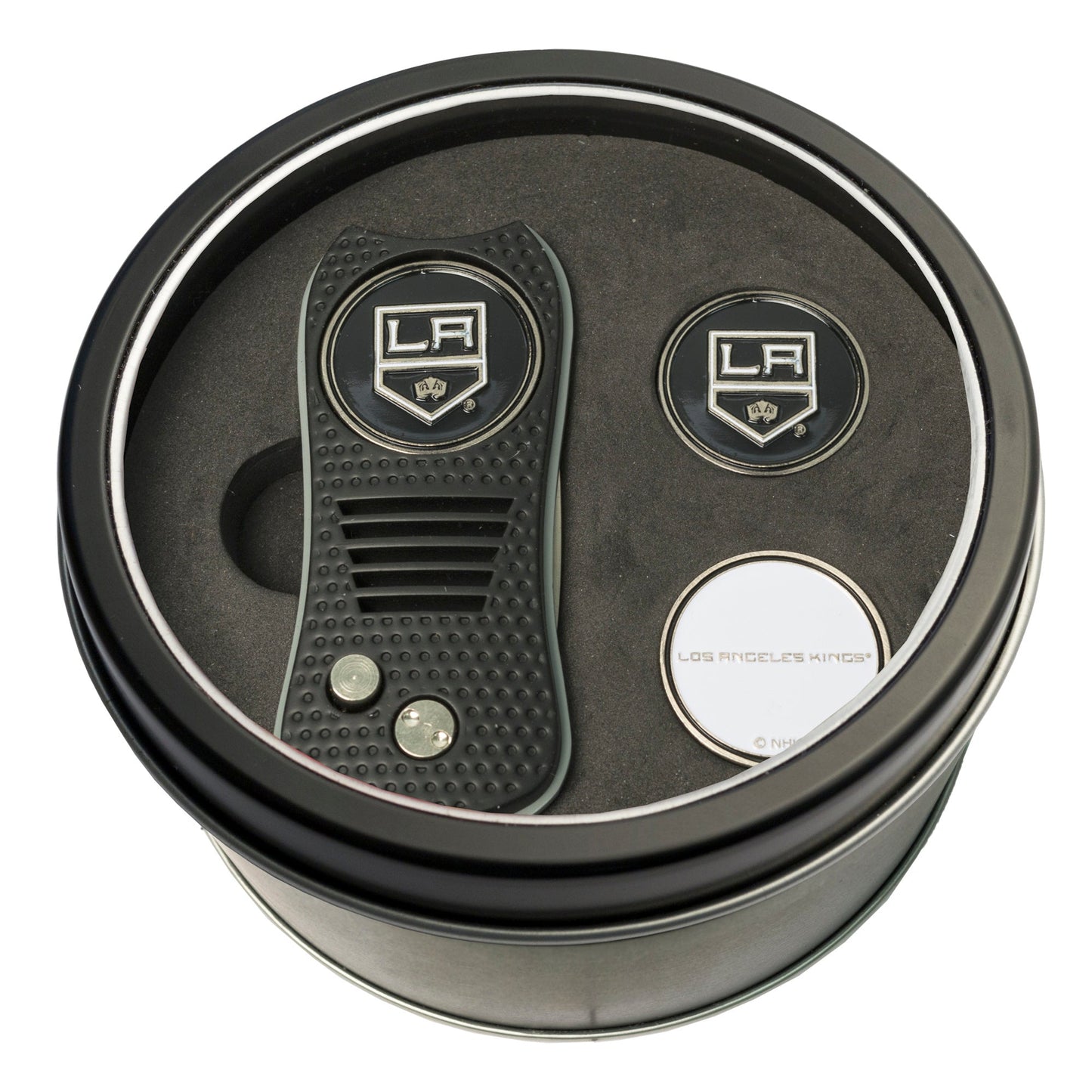 Team Golf LA Kings Golf Gift Sets - Tin - Divot Tool & 2 Markers -