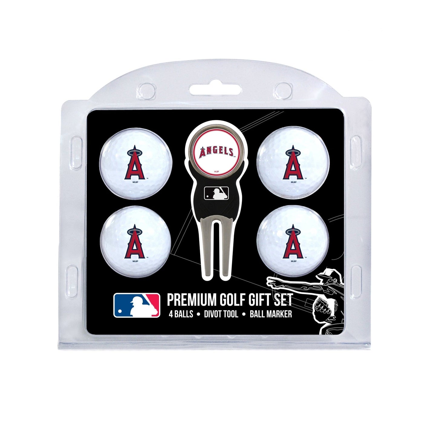 Team Golf Los Angeles Angels Golf Gift Sets - 4 Ball Gift Set -