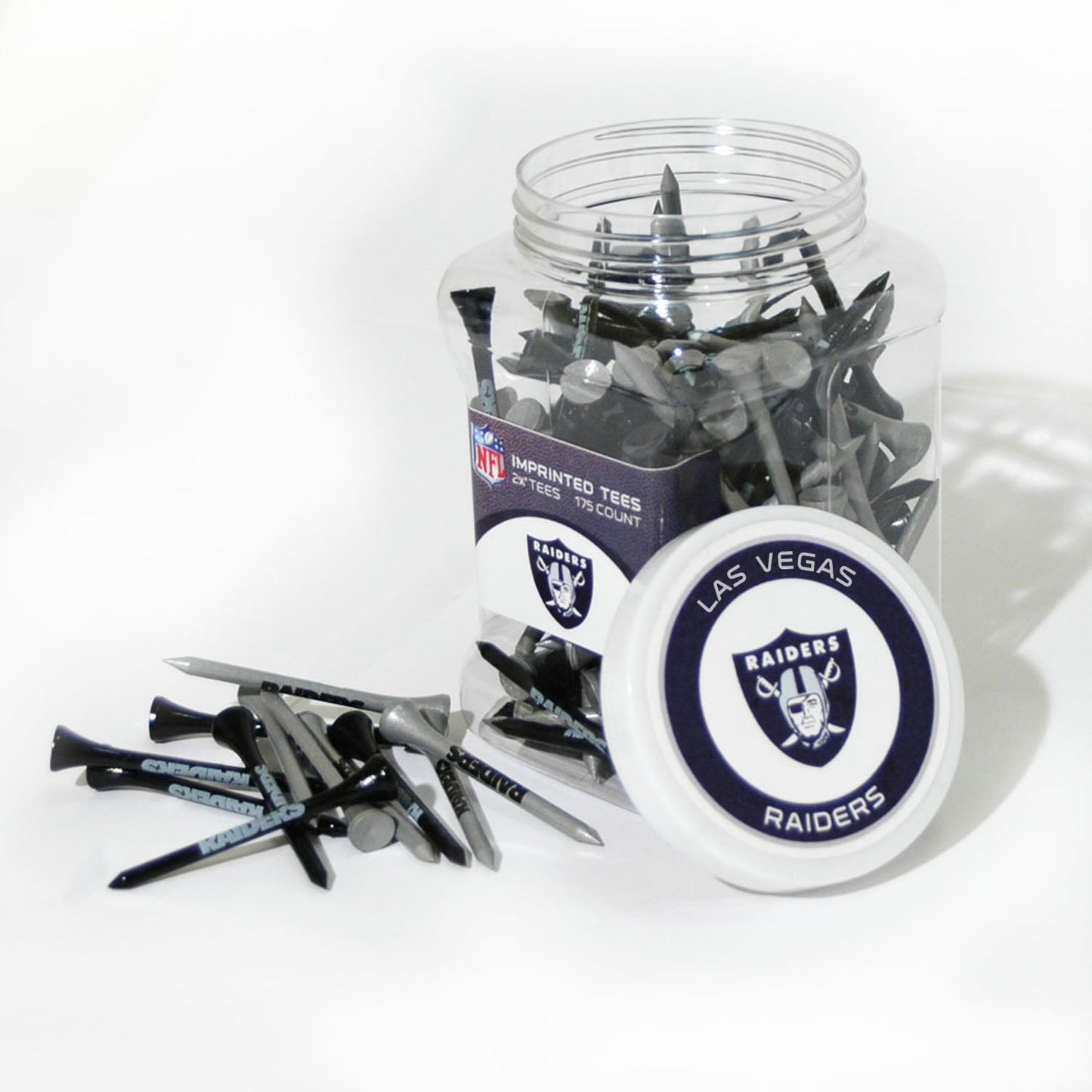 Team Golf LV Raiders Golf Tees - 175 Tee Jar -