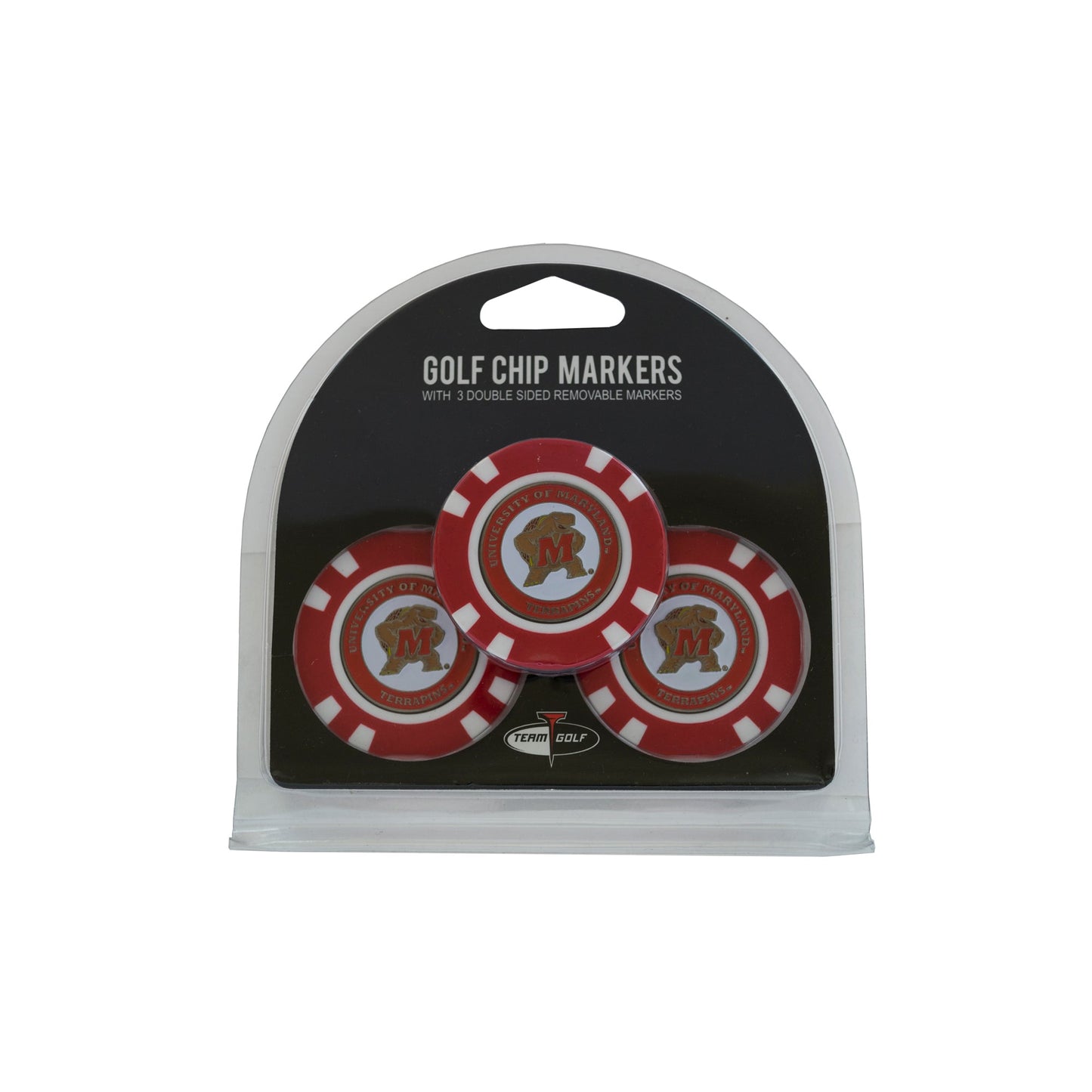 Team Golf Maryland Ball Markers - 3 Pack Golf Chip Markers -