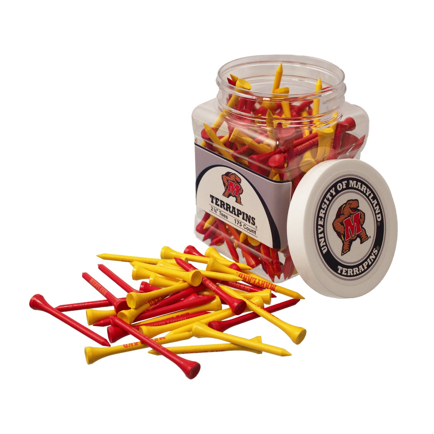 Team Golf Maryland Golf Tees - 175 Tee Jar -