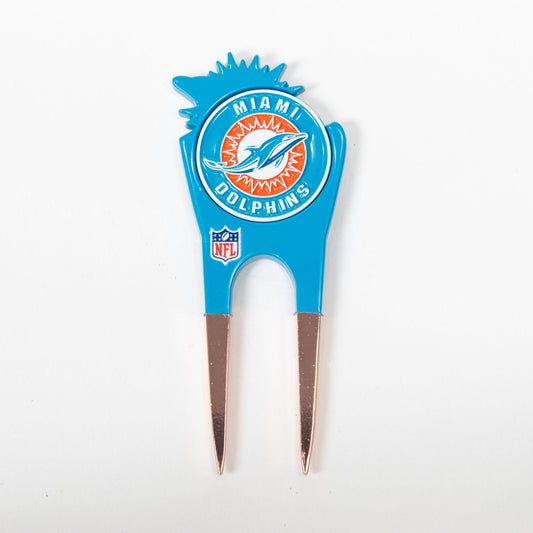 Team Golf MIA Dolphins Divot Tools - Custom Shaped -