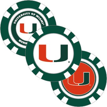 Team Golf Miami Ball Markers - Golf Chip Marker -