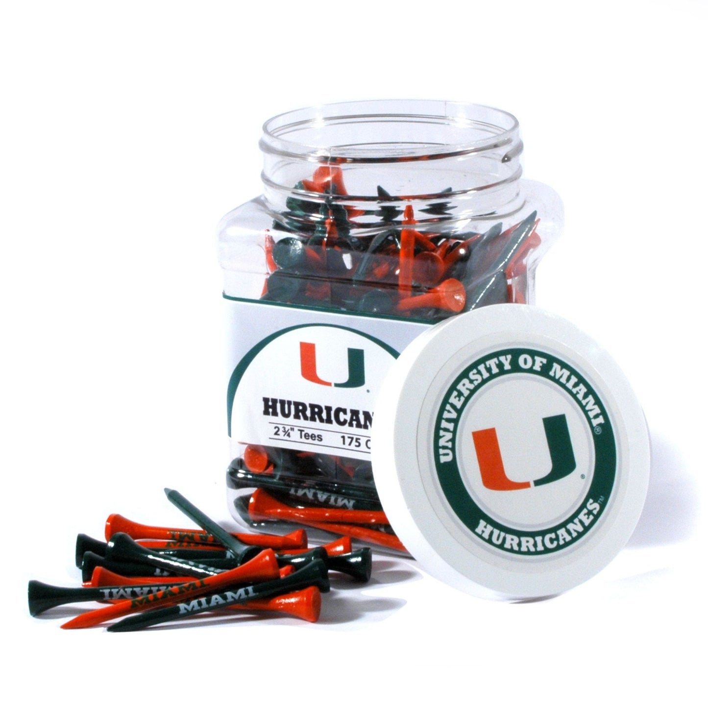 Team Golf Miami Golf Tees - 175 Tee Jar -
