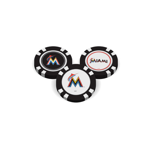 Team Golf Miami Marlins Ball Markers - Golf Chip Marker -