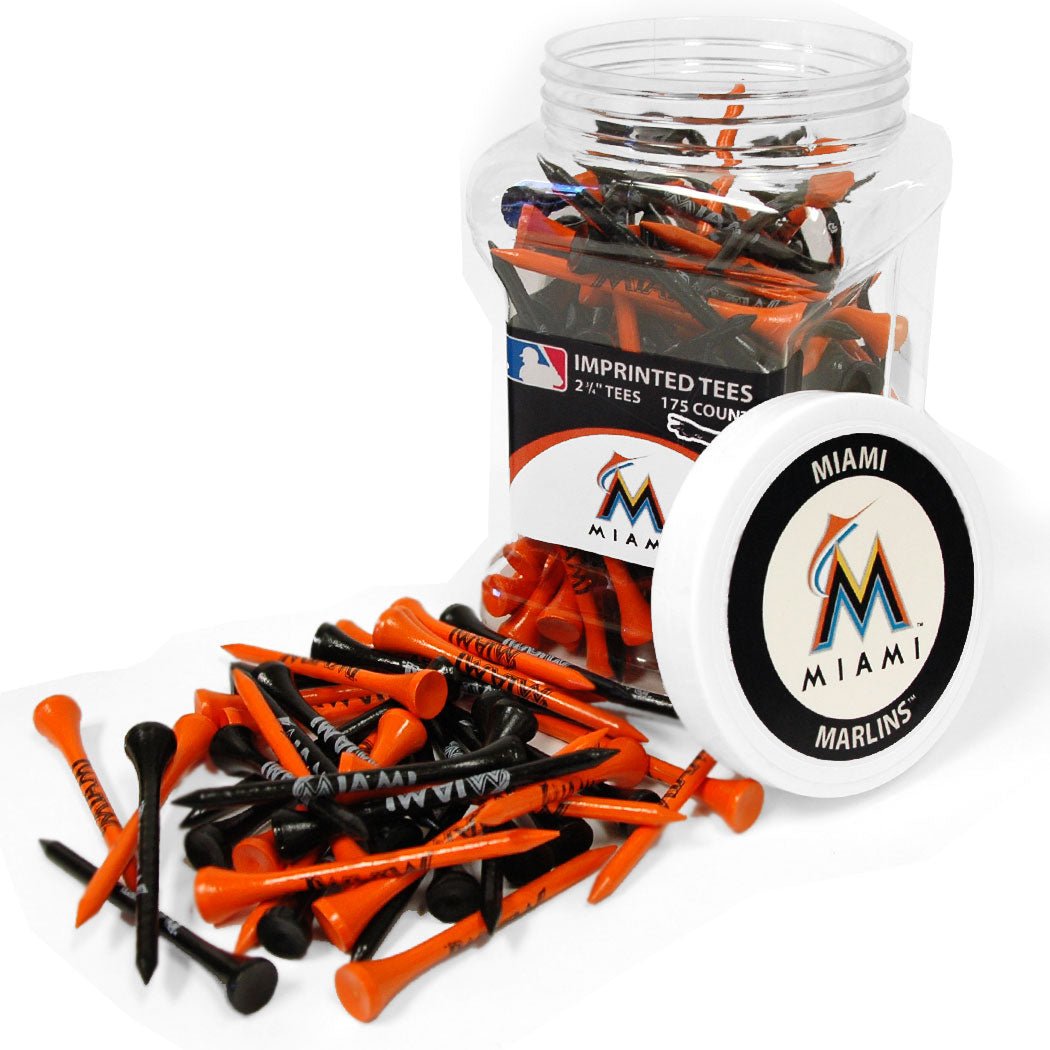 Team Golf Miami Marlins Golf Tees - 175 Tee Jar -