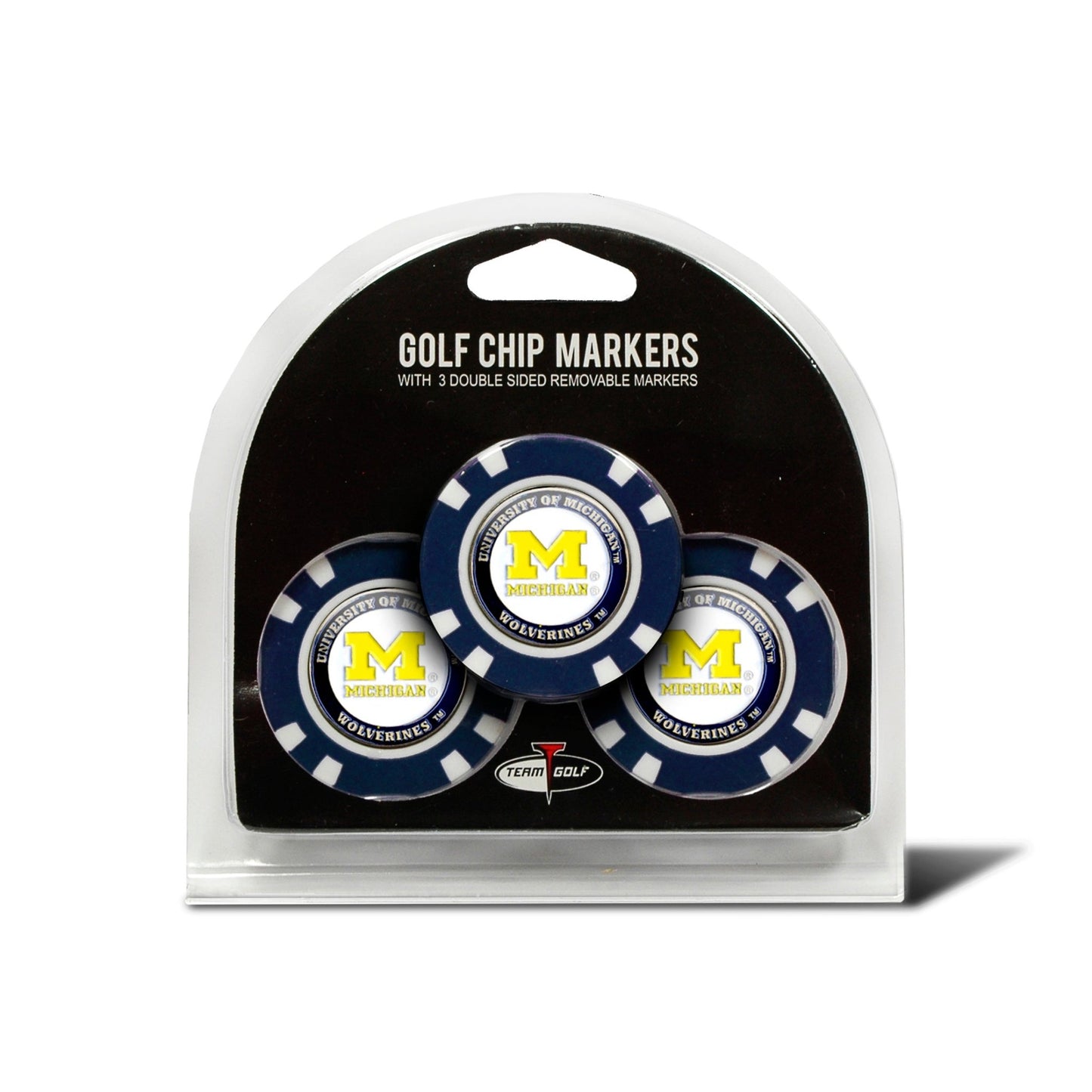 Team Golf Michigan Ball Markers - 3 Pack Golf Chip Markers -