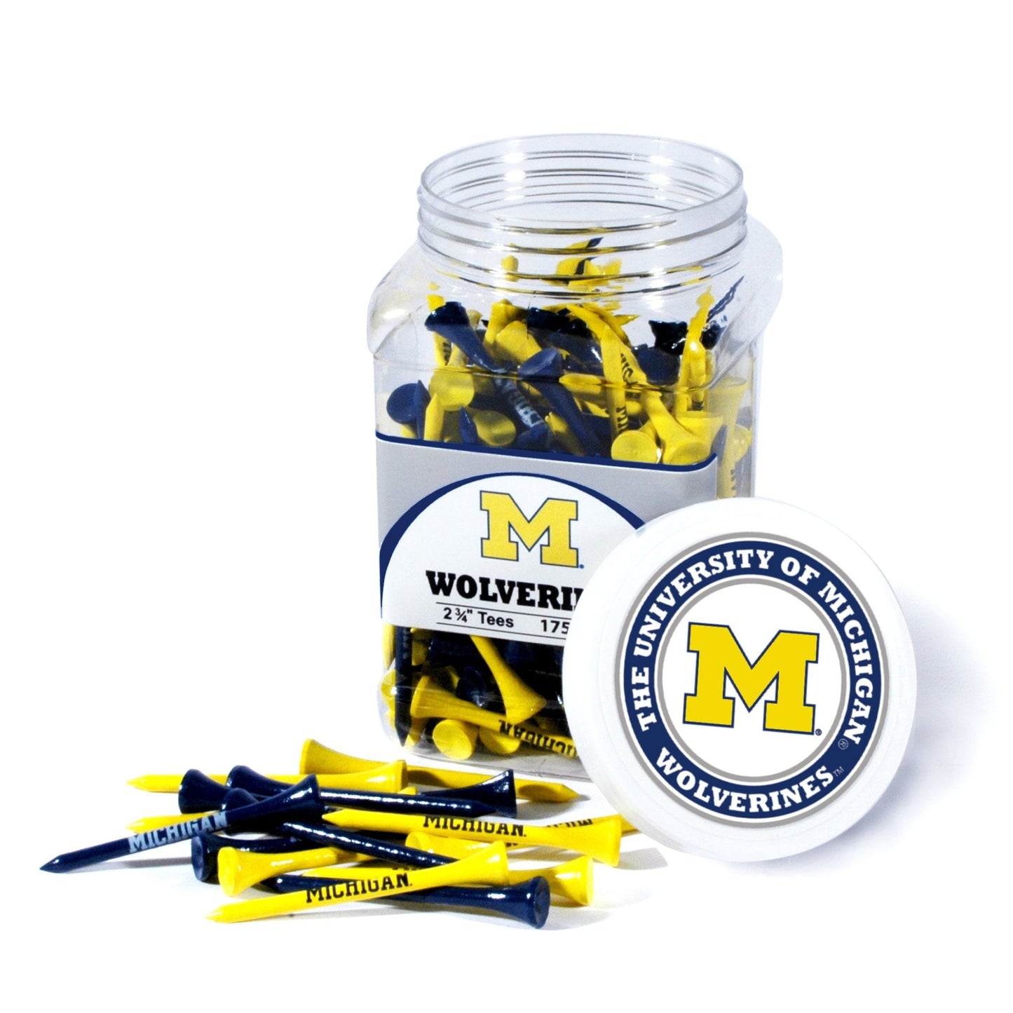 Team Golf Michigan Golf Tees - 175 Tee Jar -
