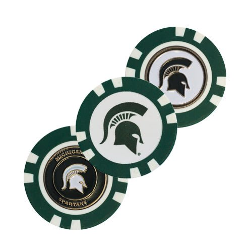 Team Golf Michigan St Ball Markers - Golf Chip Marker -