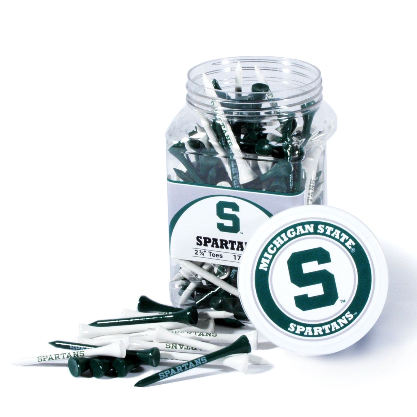 Team Golf Michigan St Golf Tees - 175 Tee Jar -