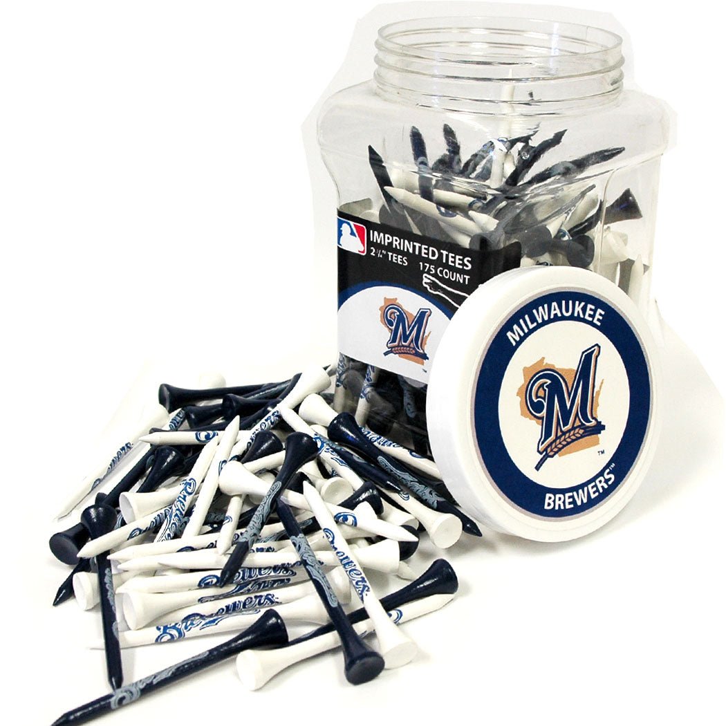 Team Golf Milwaukee Brewers Golf Tees - 175 Tee Jar -