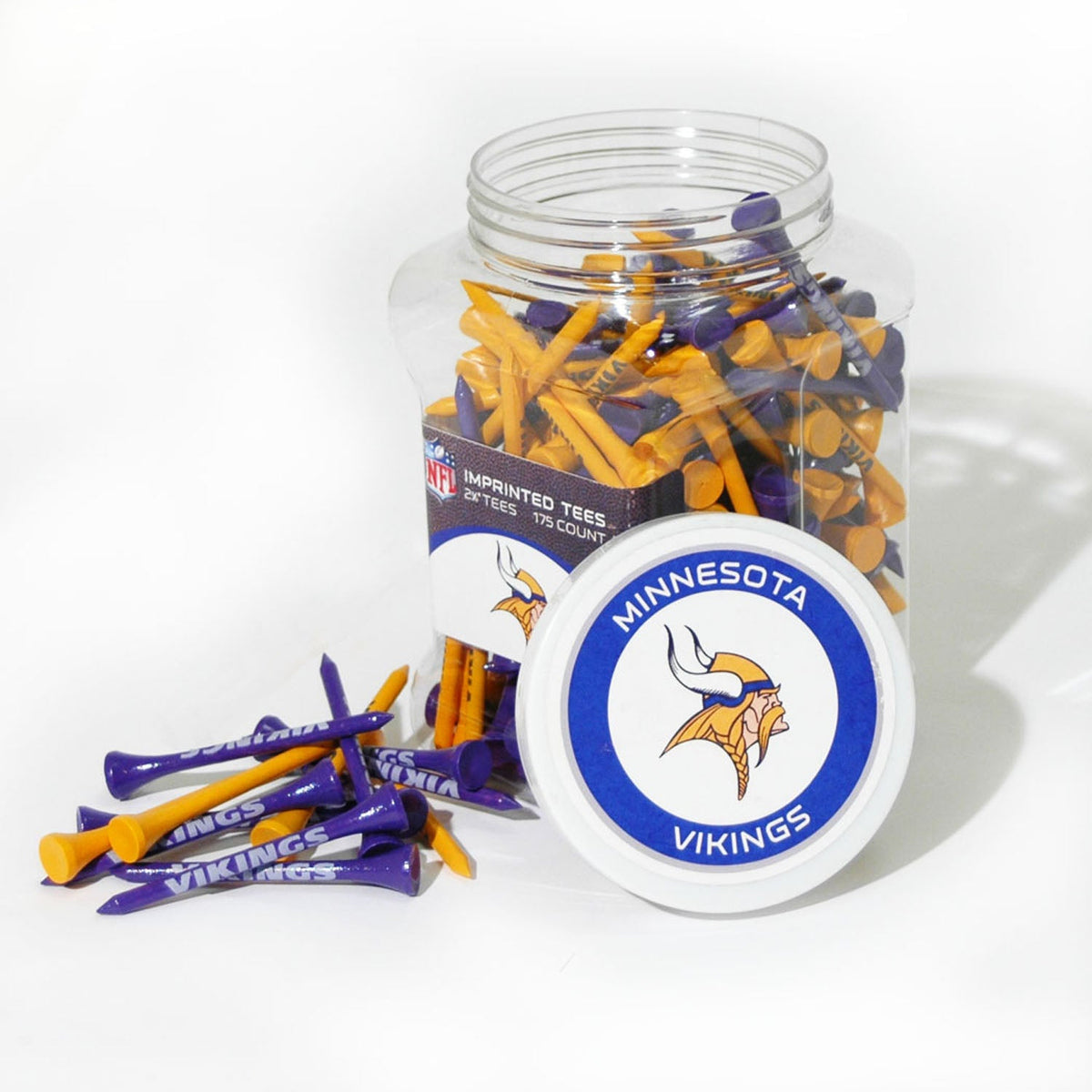 Team Golf MIN Vikings Golf Tees - 175 Tee Jar -