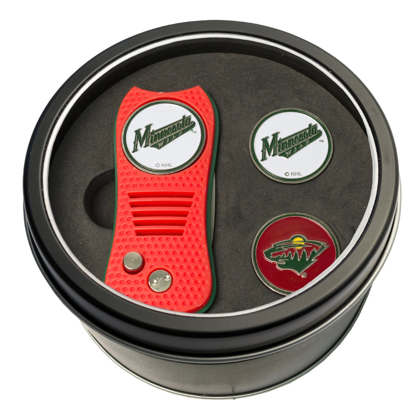 Team Golf MIN Wild Golf Gift Sets - Tin - Divot Tool & 2 Markers -