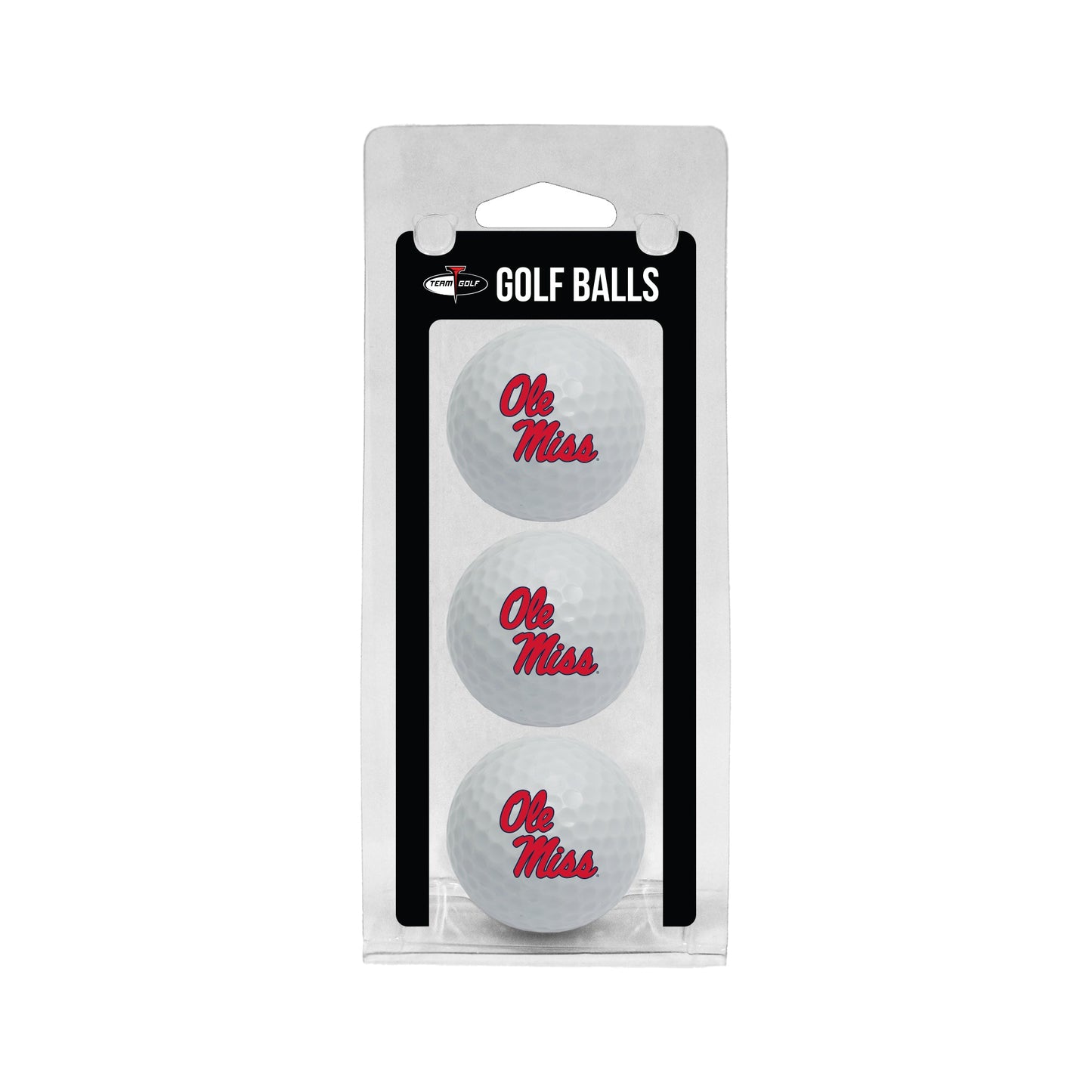 Team Golf Mississippi Golf Balls - 3 Pack - White
