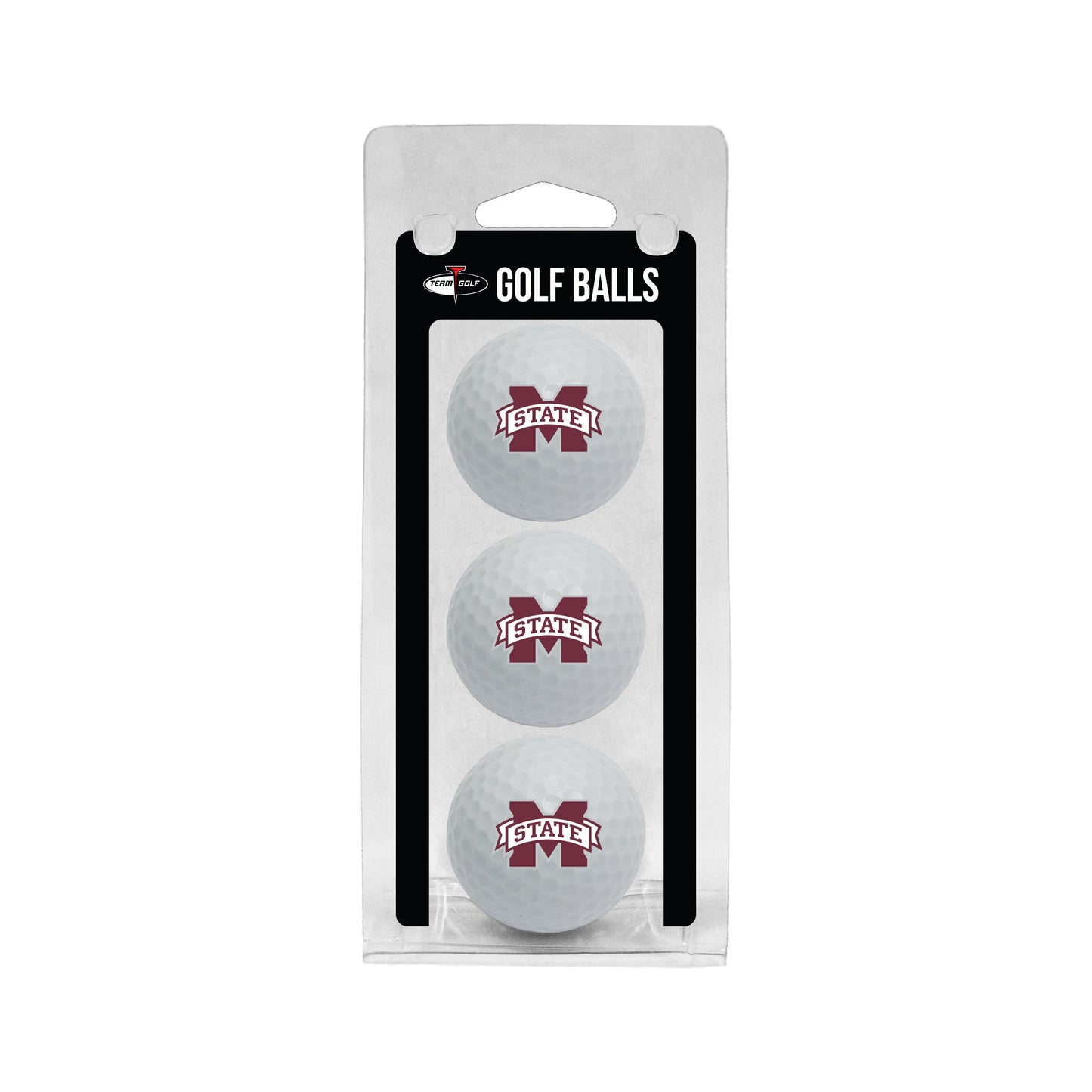 Team Golf Mississippi St Golf Balls - 3 Pack - White