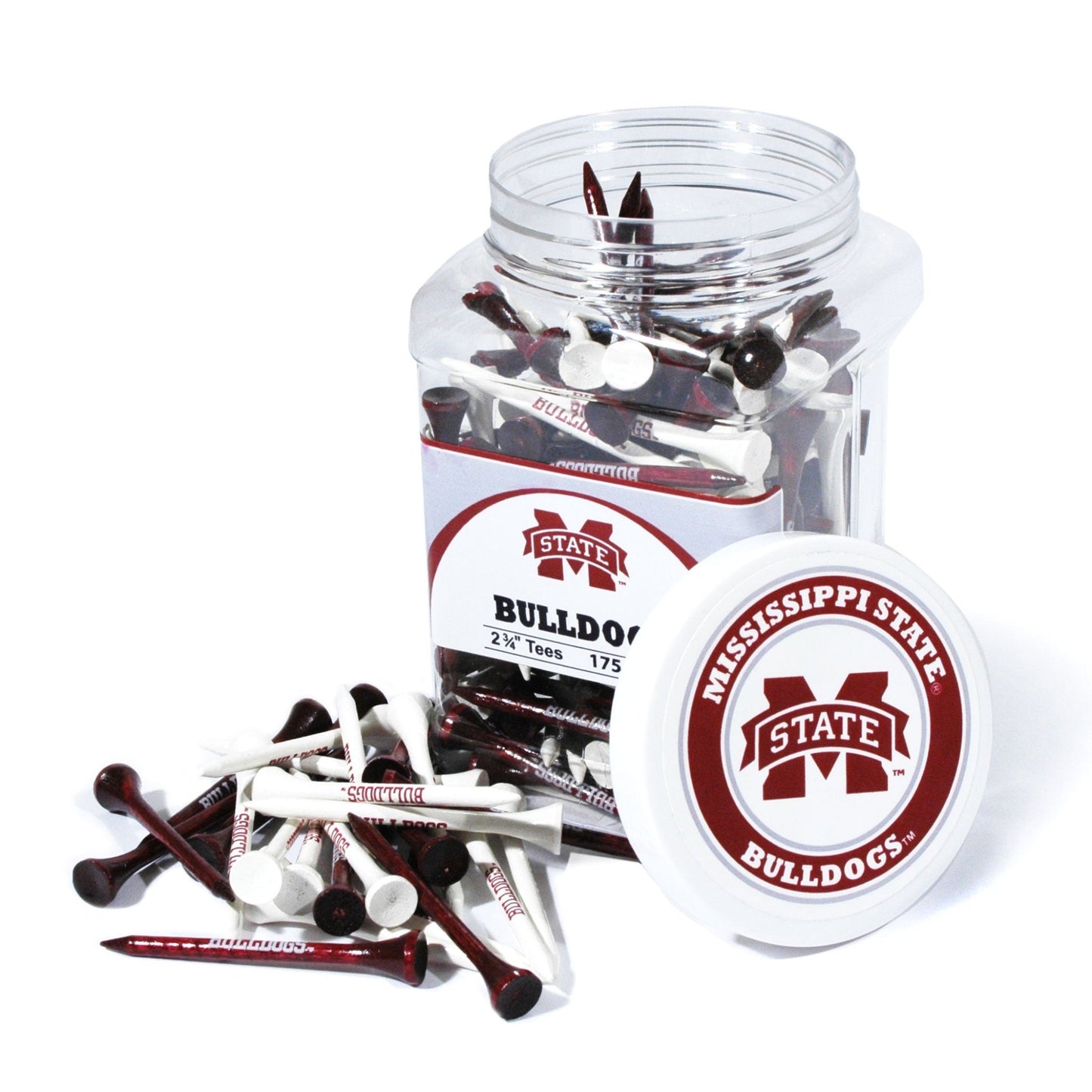 Team Golf Mississippi St Golf Tees - 175 Tee Jar -