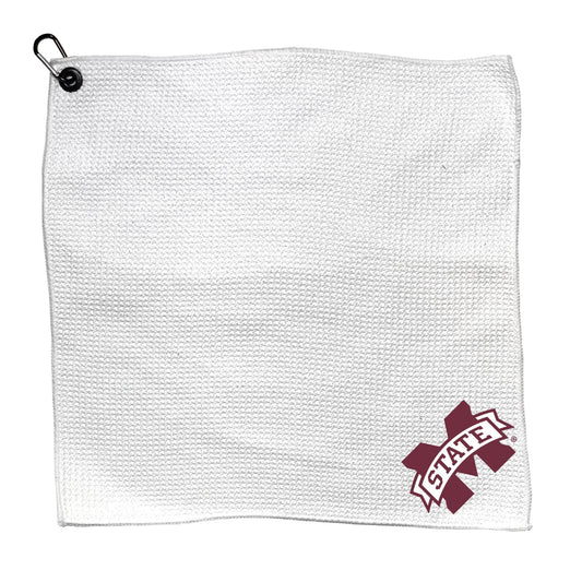 Team Golf Mississippi St Golf Towels - Microfiber 15X15 White -