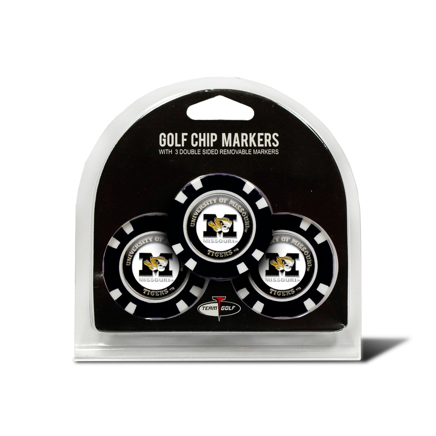 Team Golf Missouri Ball Markers - 3 Pack Golf Chip Markers -