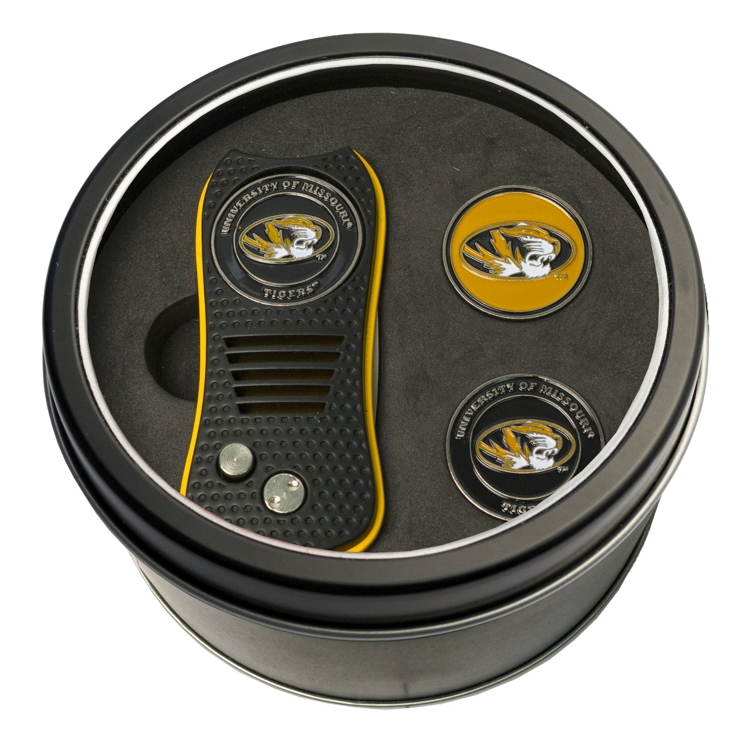 Team Golf Missouri Golf Gift Sets - Tin - Divot Tool & 2 Markers -