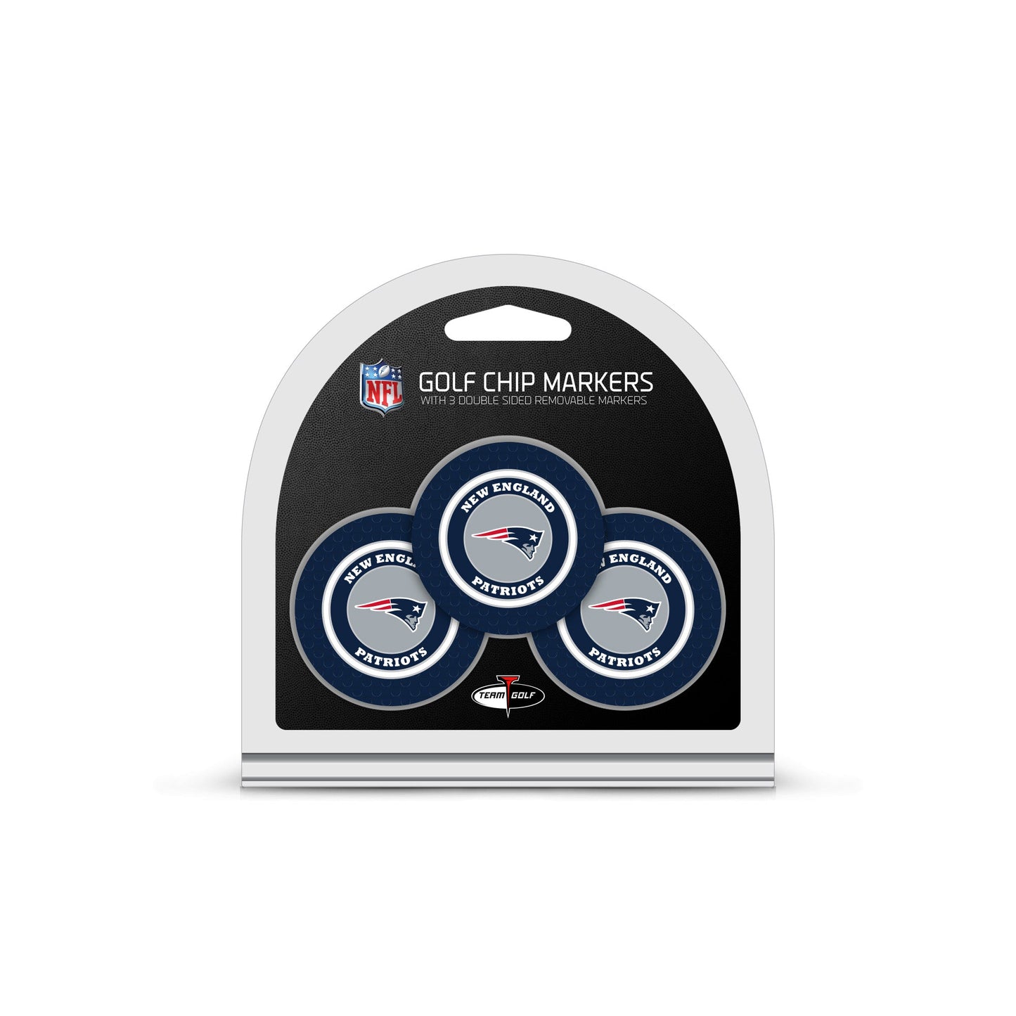 Team Golf NE Patriots Ball Markers - 3 Pack Golf Chip Markers -