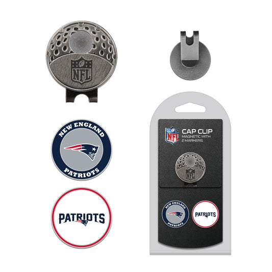 Team Golf NE Patriots Ball Markers - Hat Clip - 2 markers -
