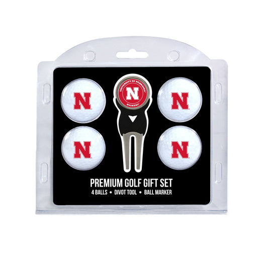 Team Golf Nebraska Golf Gift Sets - 4 Ball Gift Set -